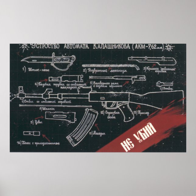 Póster USSR CCCP Guerra Fria União Soviética de Propagand (Frente)