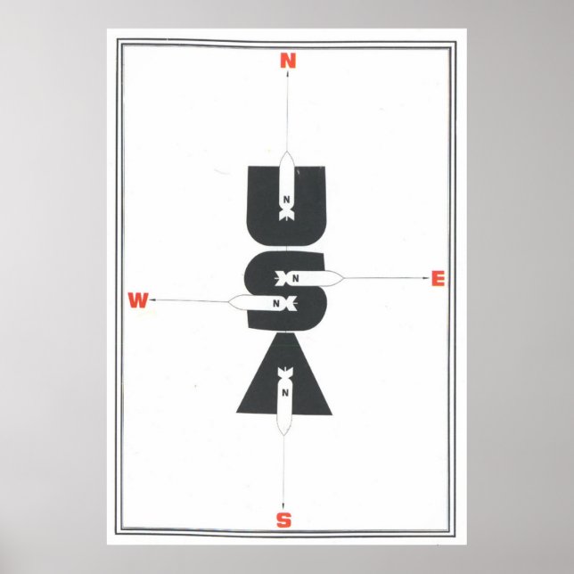 Póster USSR CCCP Guerra Fria União Soviética de Propagand (Frente)