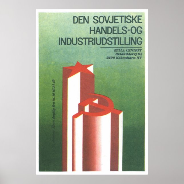Póster USSR CCCP Guerra Fria União Soviética de Propagand (Frente)