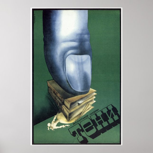 Póster USSR CCCP Guerra Fria União Soviética de Propagand (Frente)