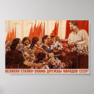 Póster USSR CCCP Guerra Fria União Soviética de Propagand