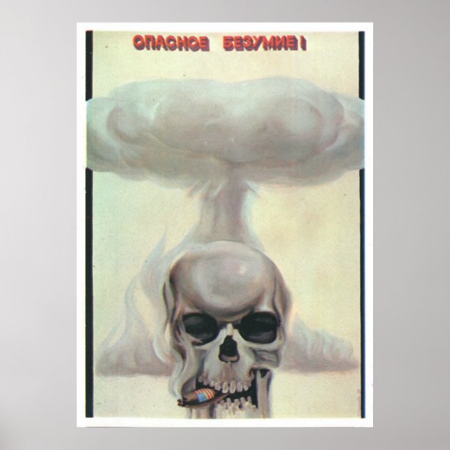 Poster USSR CCCP Guerra Fria União Soviética de Propagand (Frente)
