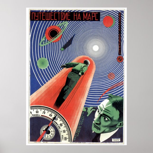 Póster USSR CCCP Guerra Fria União Soviética de Propagand (Frente)