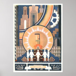 Póster USSR CCCP Guerra Fria União Soviética de Propagand