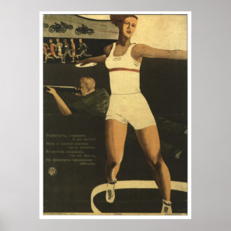 Póster USSR CCCP Guerra Fria União Soviética de Propagand