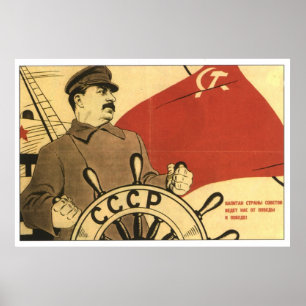 Póster USSR CCCP Guerra Fria União Soviética de Propagand
