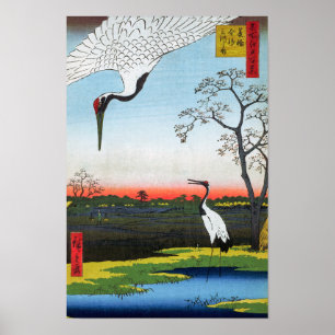 Poster Utagawa Hiroshige - Minowa, Kanasugi, Mikawashima