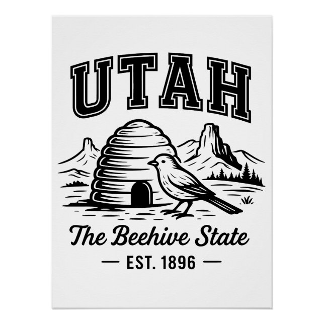 Póster Utah O Sinal De Estado Da Colmeia (Frente)