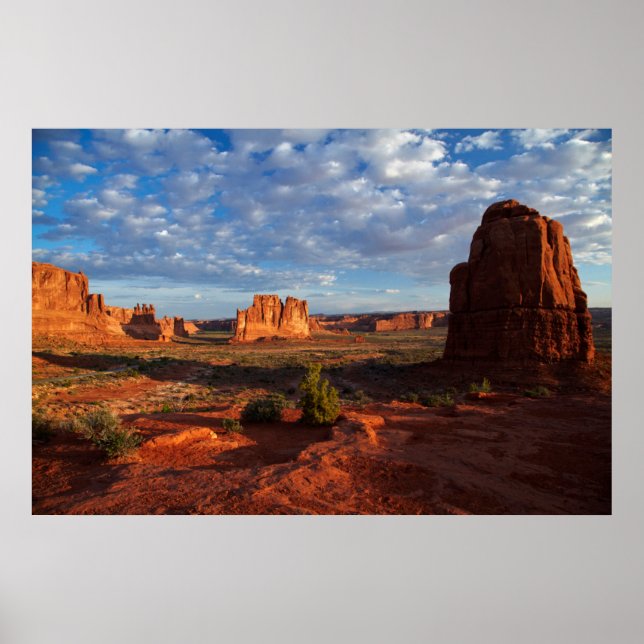 Póster Utah, Parque Nacional Arches, formações rochosas 1 (Frente)