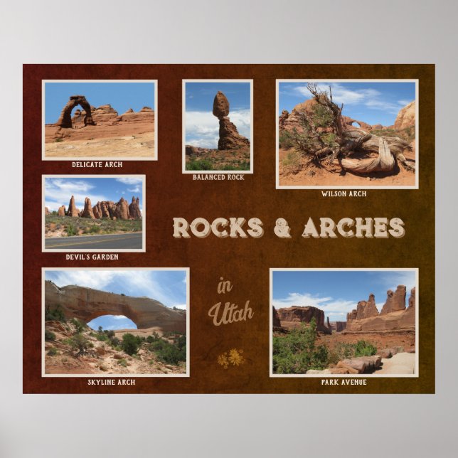 Poster Utah: Rochas e Arcos (Frente)
