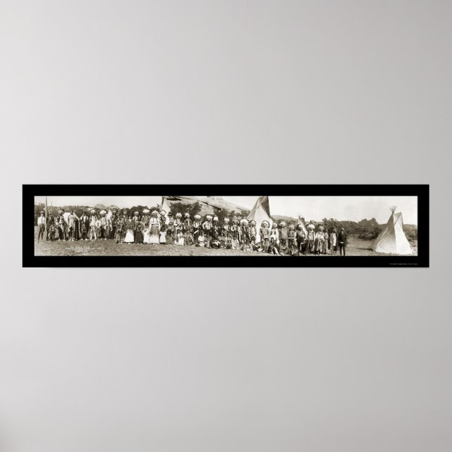 Póster Ute Indian Camp Photo 1913 (Frente)