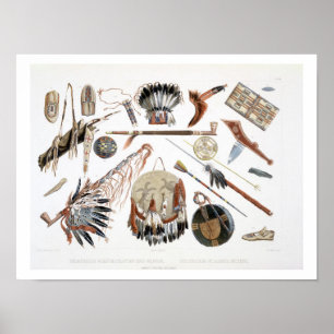 Poster Utensílios e armas indianos, placa 48 do volume 2
