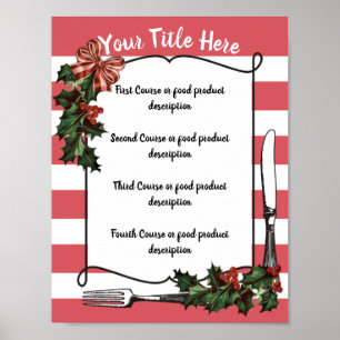 Poster Utensils Holly janta festa Natal
