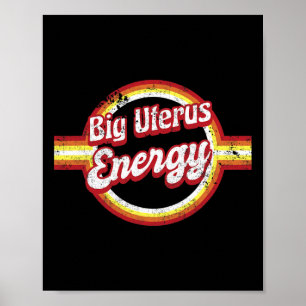 Poster Uterus Energy Retro Feminista