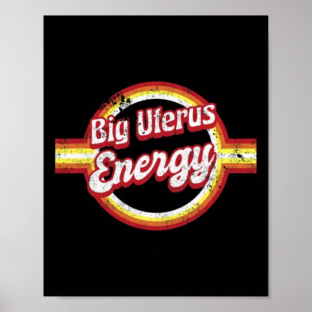 Poster Uterus Energy Retro Feminista (Frente)