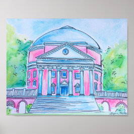 Poster UVA Rotunda Rosa