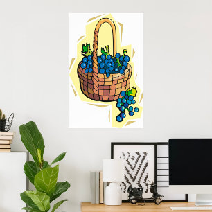 Poster Uvas Numa Cesta