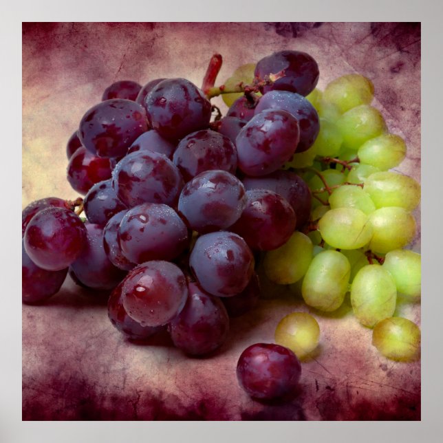 Póster Uvas Vermelhas E Verdes (Frente)