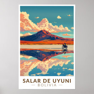 Poster Uyuni Salina Bolívia Viagem de Moto Arte