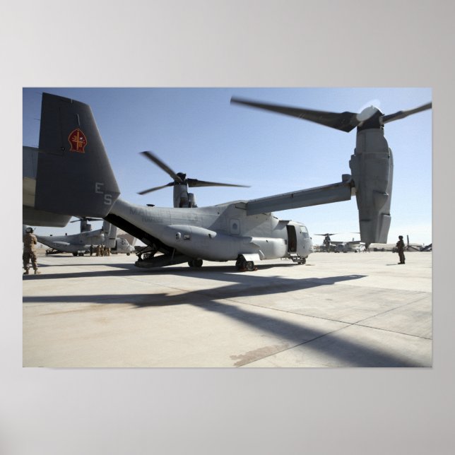 Póster V-22 Aeronave de Osprey tiltrotor 2 (Frente)