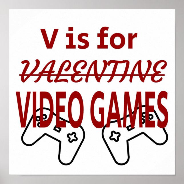 Poster V é para o namorado de videogame (Frente)