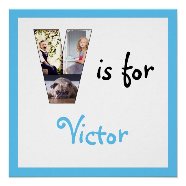 Póster V é para o nome Blue Photo (Frente)