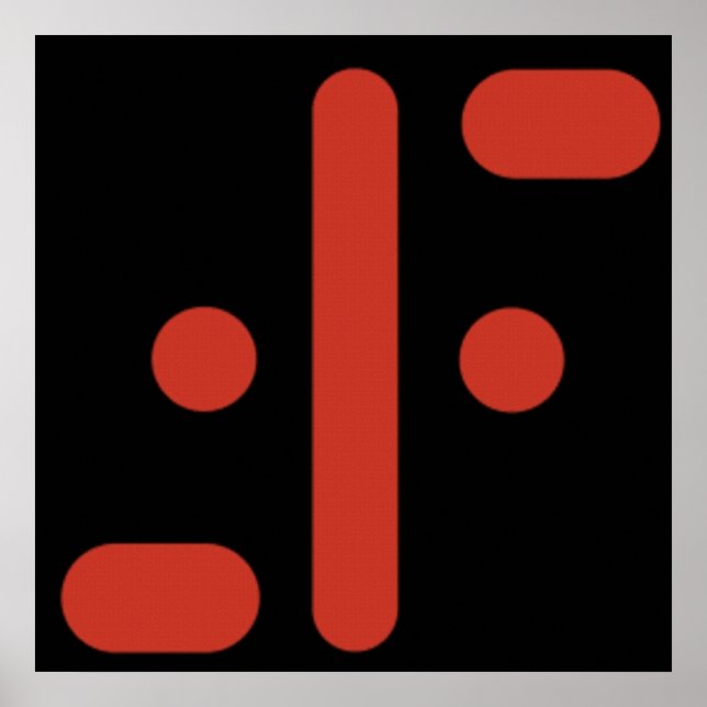 Poster V o logotipo de visitantes de 1983 (Frente)