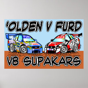 Póster V Olden Furd V8 SupaKars