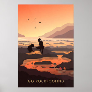 Poster Vá à Caça aos Animais Marinhos Cartaz de Viagens à