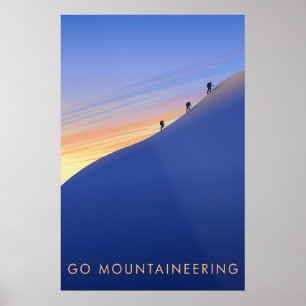 Poster Vá ao Montanhismo Cartaz de Viagem