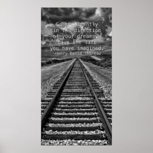 Póster Vá com confiança na direção dos seus sonhos -