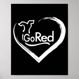 Poster Vá de Vermelho Pelo Suporte à Conscientização da D