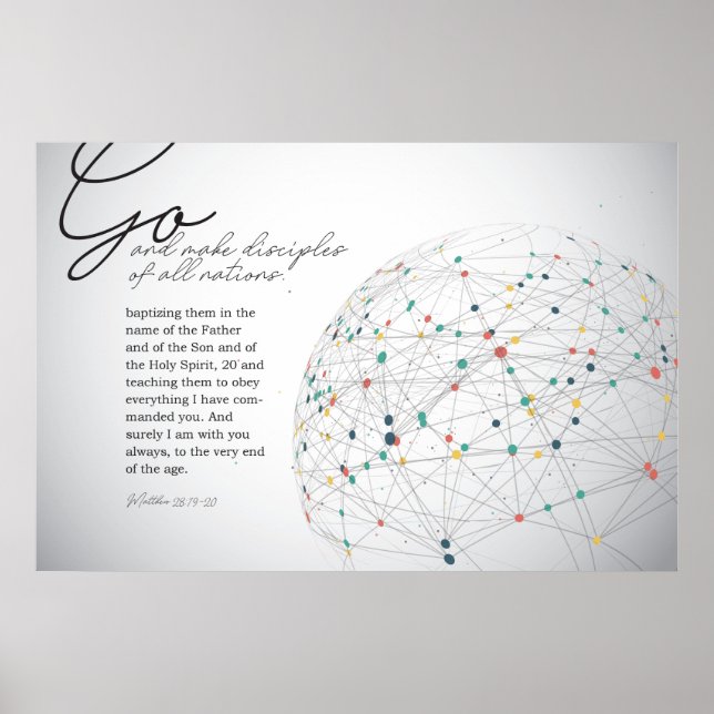Poster Vá e faça discípulos para todas as Nações (Frente)