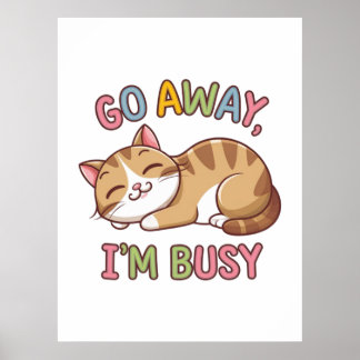 Poster Vá embora, estou ocupado