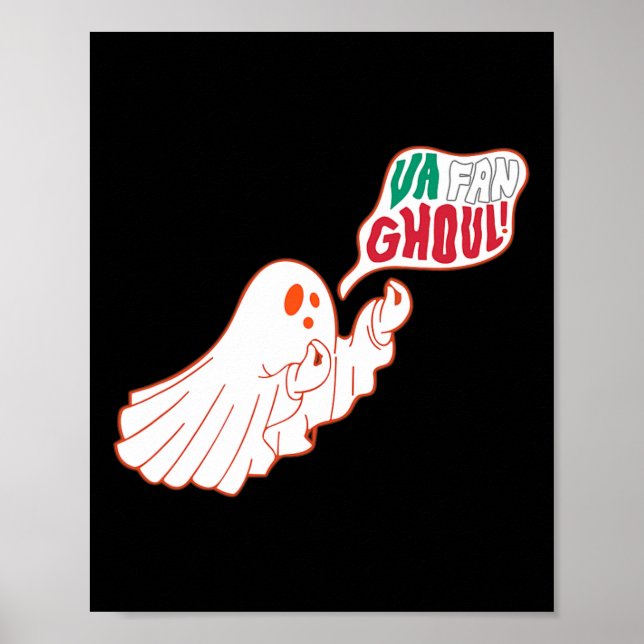 Poster Va Fan Ghoul Funny Italiano Ghost Halloween Italia (Frente)
