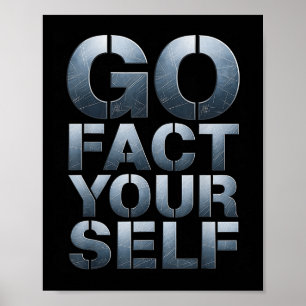 Poster Vá Fatorar a Si Mesmo Slogan Divertido Ciência Mot