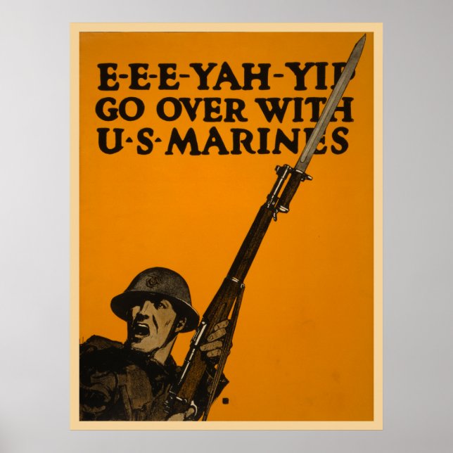 Poster Vá Lá Com Fuzileiros Americanos (Frente)