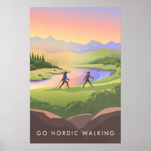 Poster Vá para o Cartaz de Viagens de Caminhada Nórdica