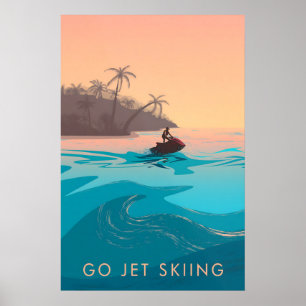 Poster Vá Pilotar Jet Ski Cartaz de Viagens