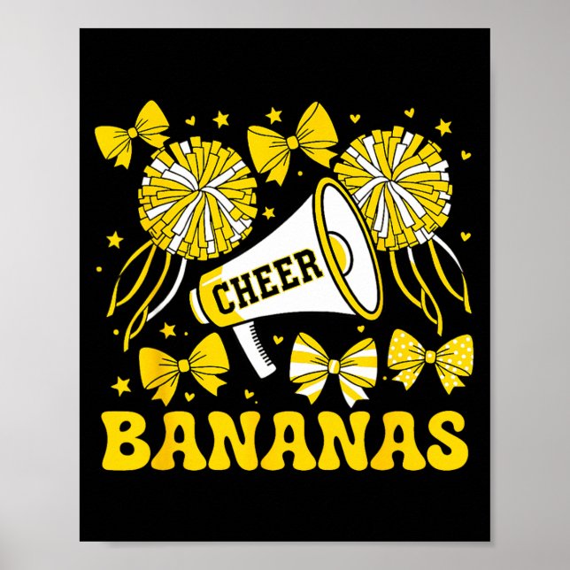 Poster Vá Torcer Bananas Escola Srts Nome da Equipe de Fã (Frente)