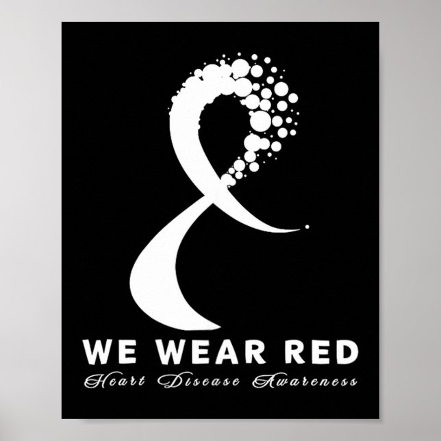 Poster Vá Vermelho Em Fevereiro Conscientização sobre Doe (Frente)