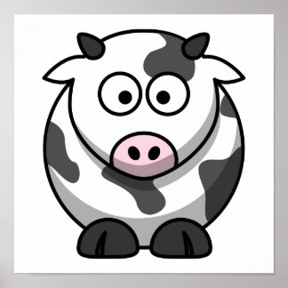Póster Vaca de Cartoon