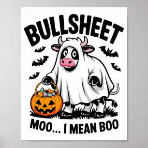 Poster vaca de halloween