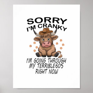 Poster Vaca, desculpe, estou irritada, estou passando por