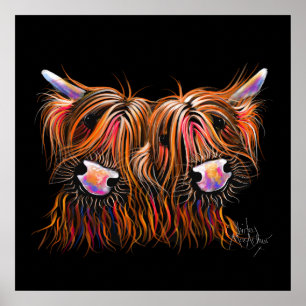 Póster Vaca escocesa das montanhas "o LoVeLieS" por