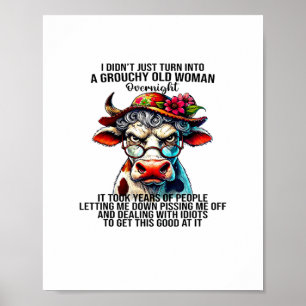 Poster Vaca, eu não me tornei uma vovó.