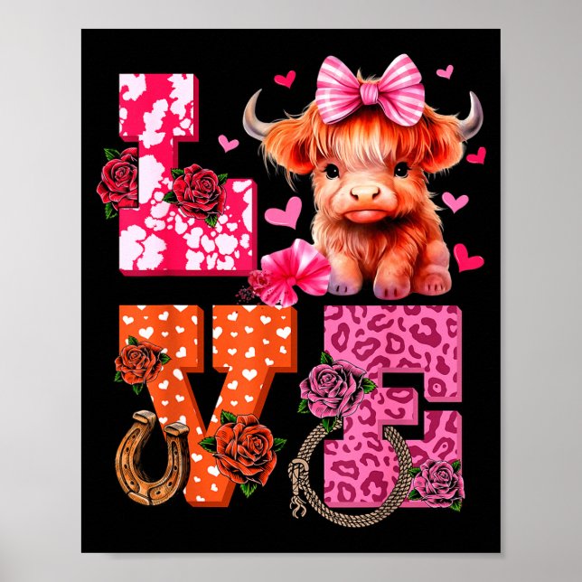 Poster Vaca Fofa das Terras Altas e Amor no Dia dos Namor (Frente)