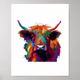 Poster Vaca Holstein Frísia - Vaca Cuta - Presente Para V