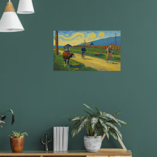 Poster Vaca Observando Jules Buysse Tour de France 1926