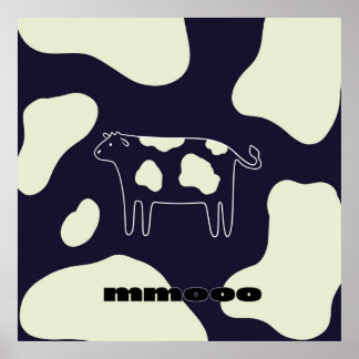 Poster Vaca preta e branca